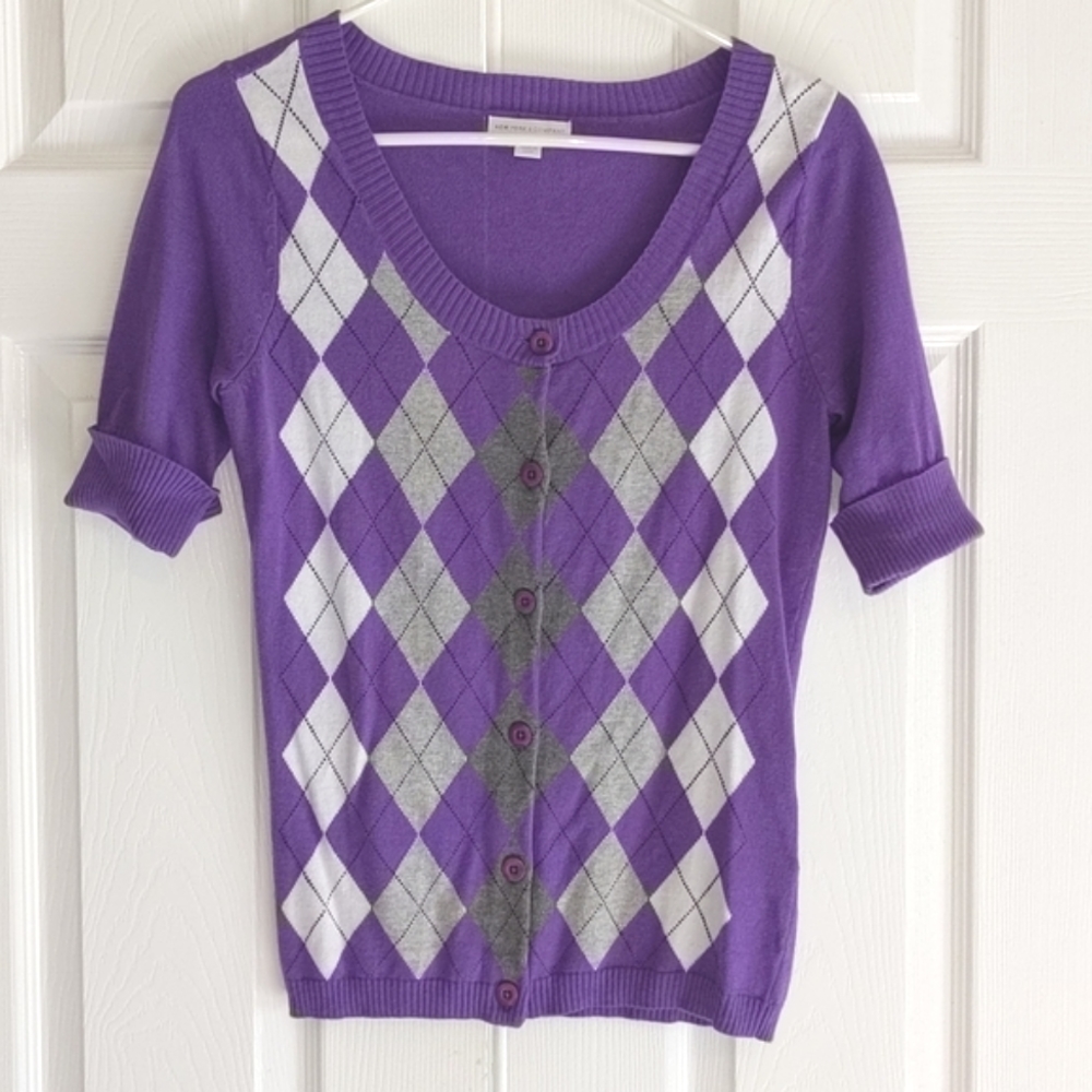 New York & Company argyle sweater
